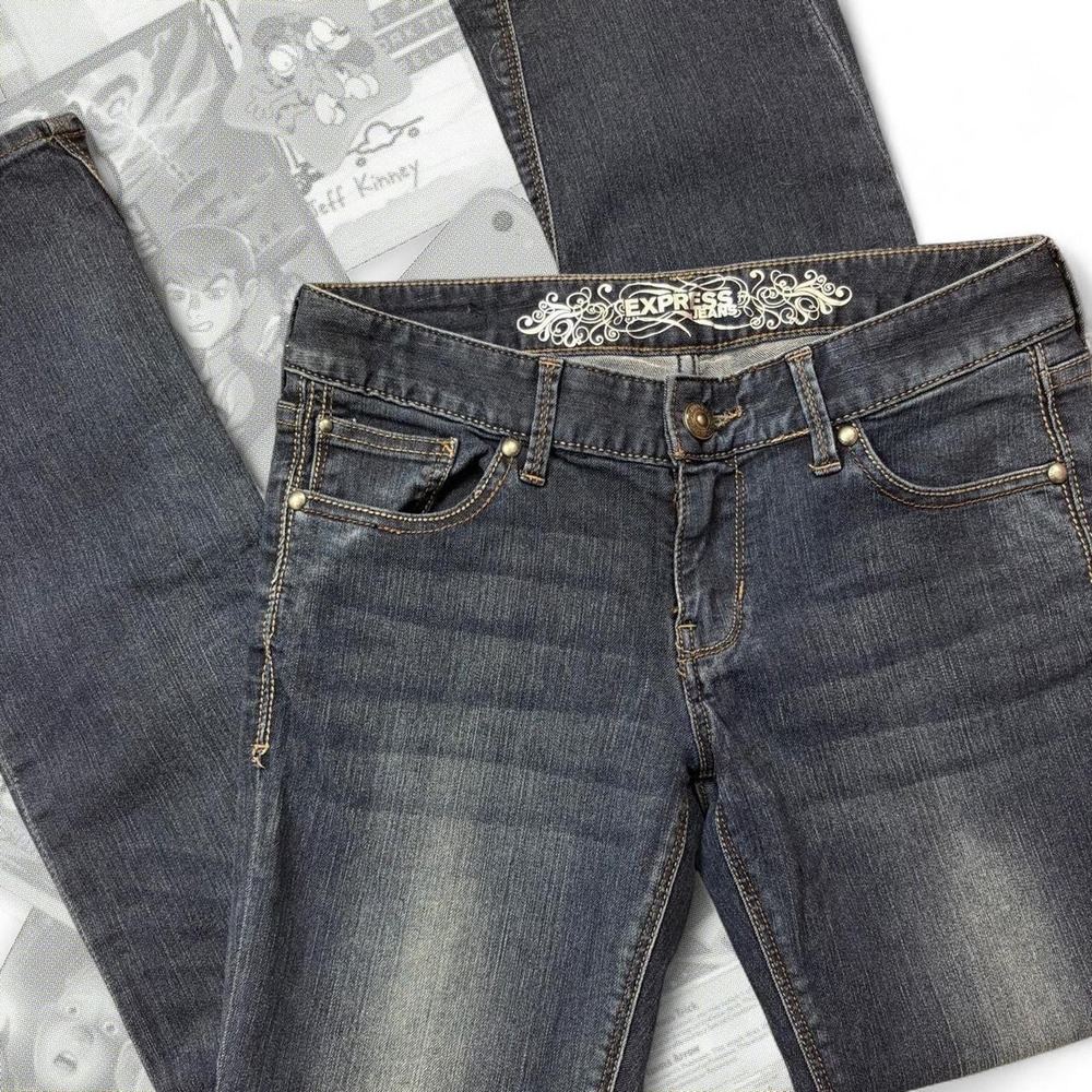 Vintage Y2K Express Slim Low Rise Bootcut Flared Western Denim Jeans